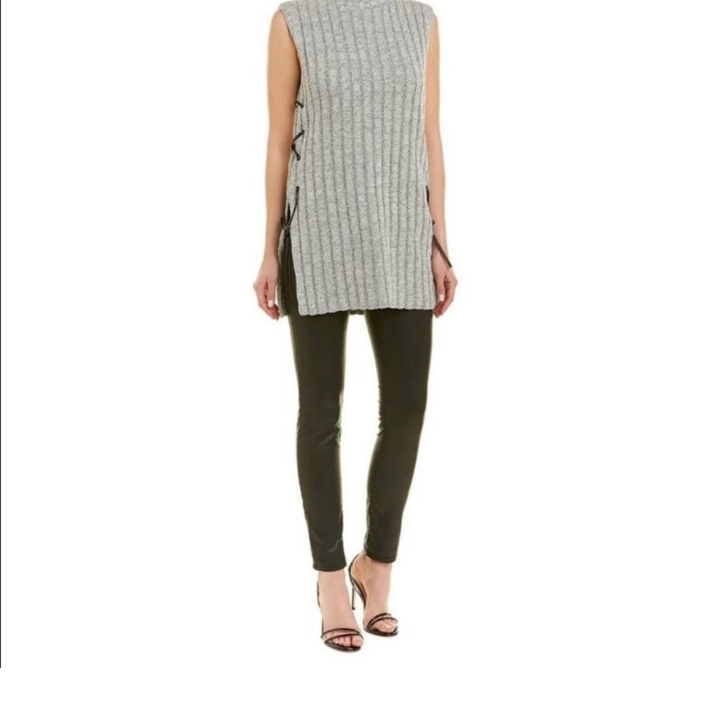 Nwt Bcbg Maxaria Gray Sleeveless Knit Tunic Sweater Dress $198 Size Small